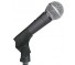 Shure SM58 microphone in a microphone clip