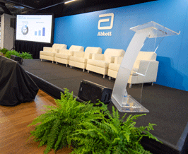 stage set for for pharmaceutical industry meeting